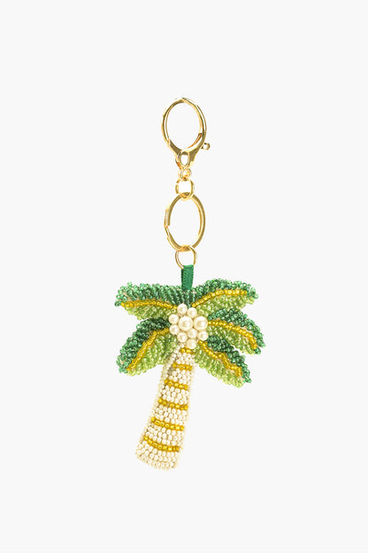 Palm Beaded Charm Keychain