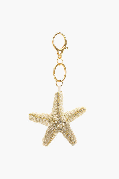 Starfish Beaded Charm Keychain