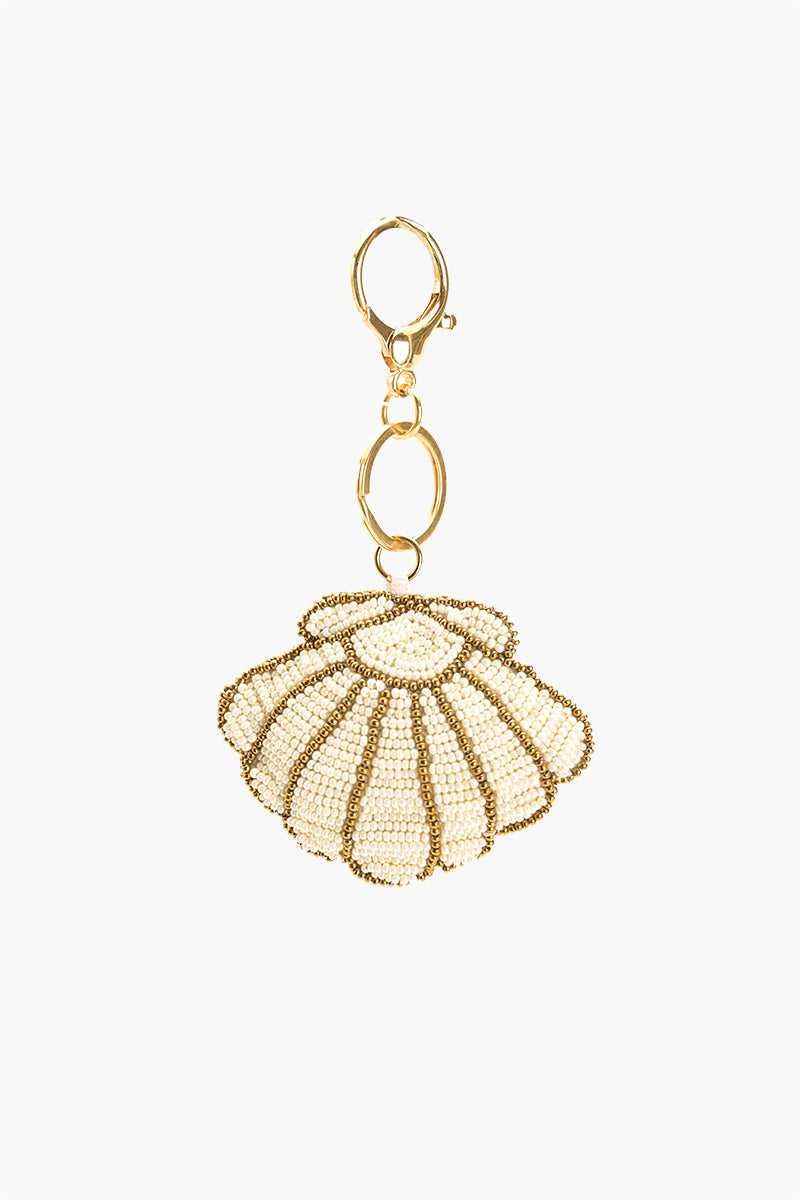 Shell Beaded Charm Keychain