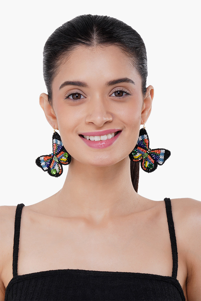 Midnight Colorful Butterfly Earrings