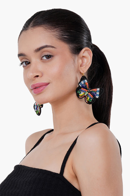 Midnight Colorful Butterfly Earrings