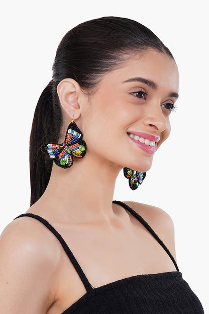 Midnight Colorful Butterfly Earrings
