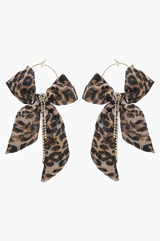 Leopard Bow Earrings