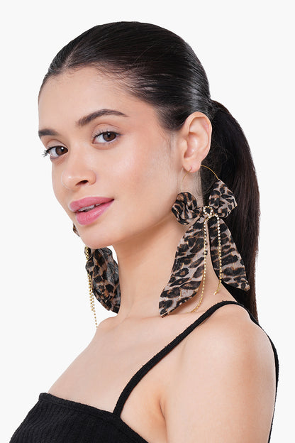 Leopard Bow Earrings