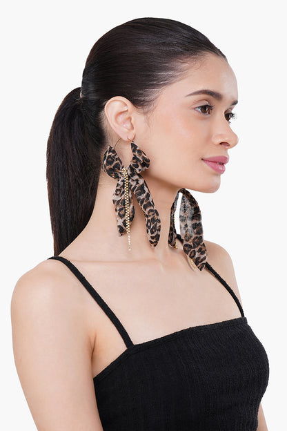 Leopard Bow Earrings