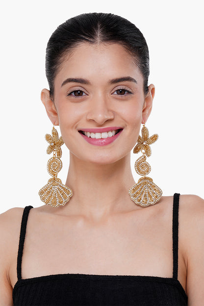 Golden Glam Sea Life Earrings