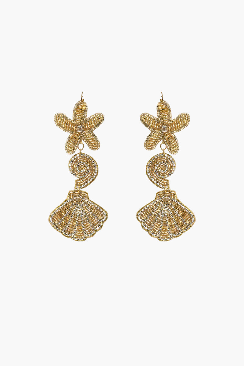 Golden Glam Sea Life Earrings