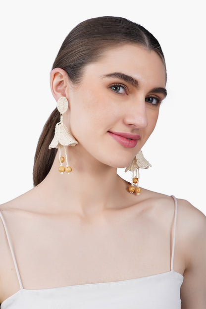 Coastal Drift Drop Hand-Beaded Statement Earrings