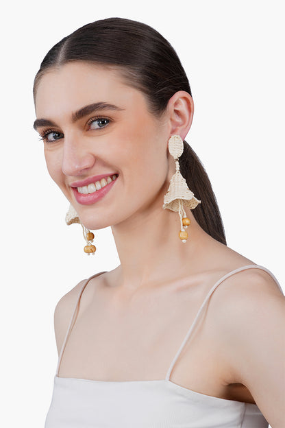 Coastal Drift Drop Hand-Beaded Statement Earrings