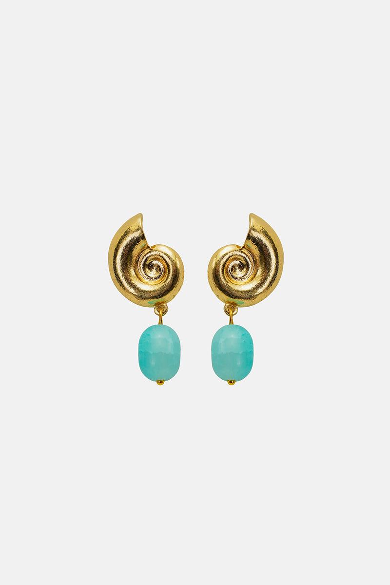 Ocean Drop Hand-Beaded Statement Earrings