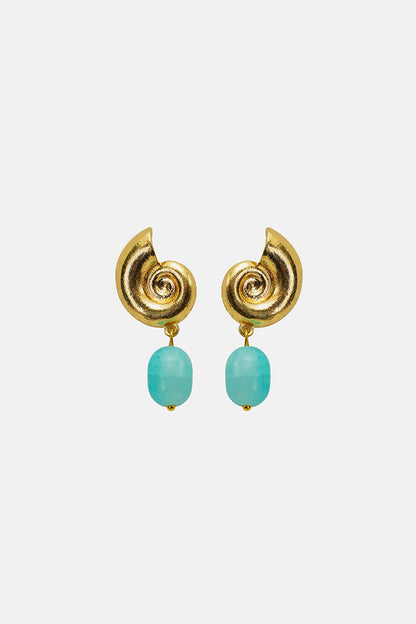Ocean Drop Hand-Beaded Statement Earrings