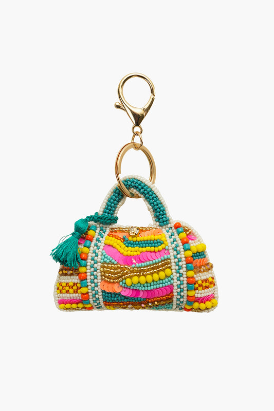 Daphne Color Splash Hand-Beaded Boho Bag Charm