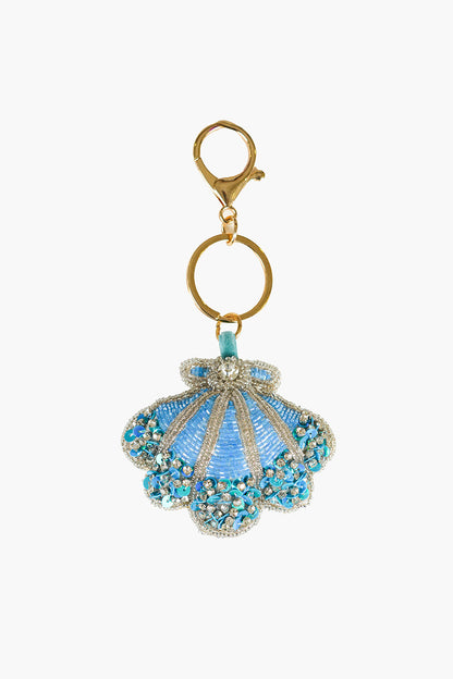 Ocean Beach Shell Hand-Beaded Boho Bag Charm