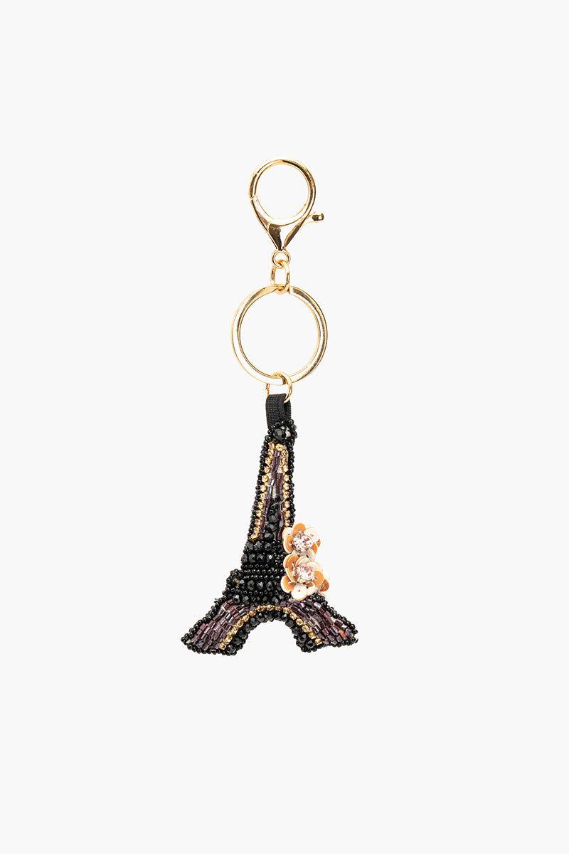 Eiffel Tower Hand-Beaded Boho Bag Charm