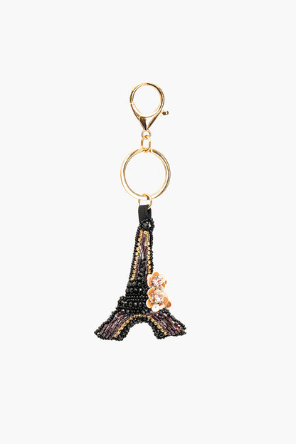 Eiffel Tower Hand-Beaded Boho Bag Charm
