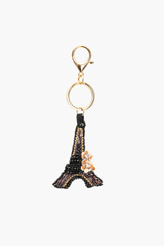 Eiffel Tower Hand-Beaded Boho Bag Charm