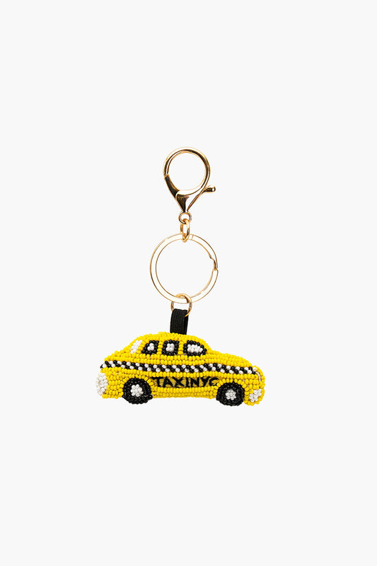 Nyc Taxi Ride Hand-Beaded Boho Bag Charm
