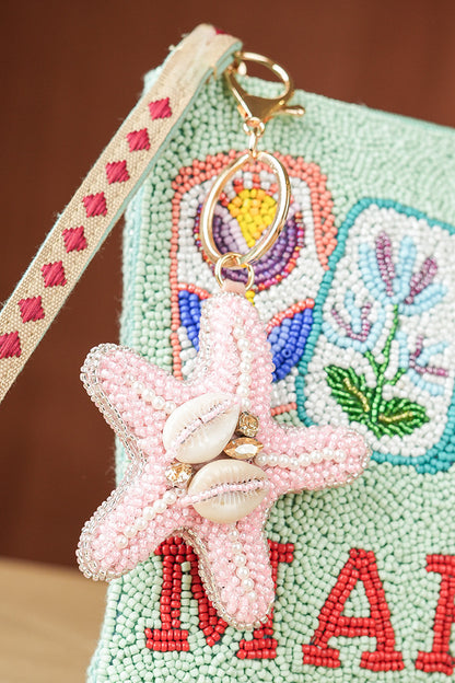 Ocean Starfish Vibes Hand-Beaded Bag Charm