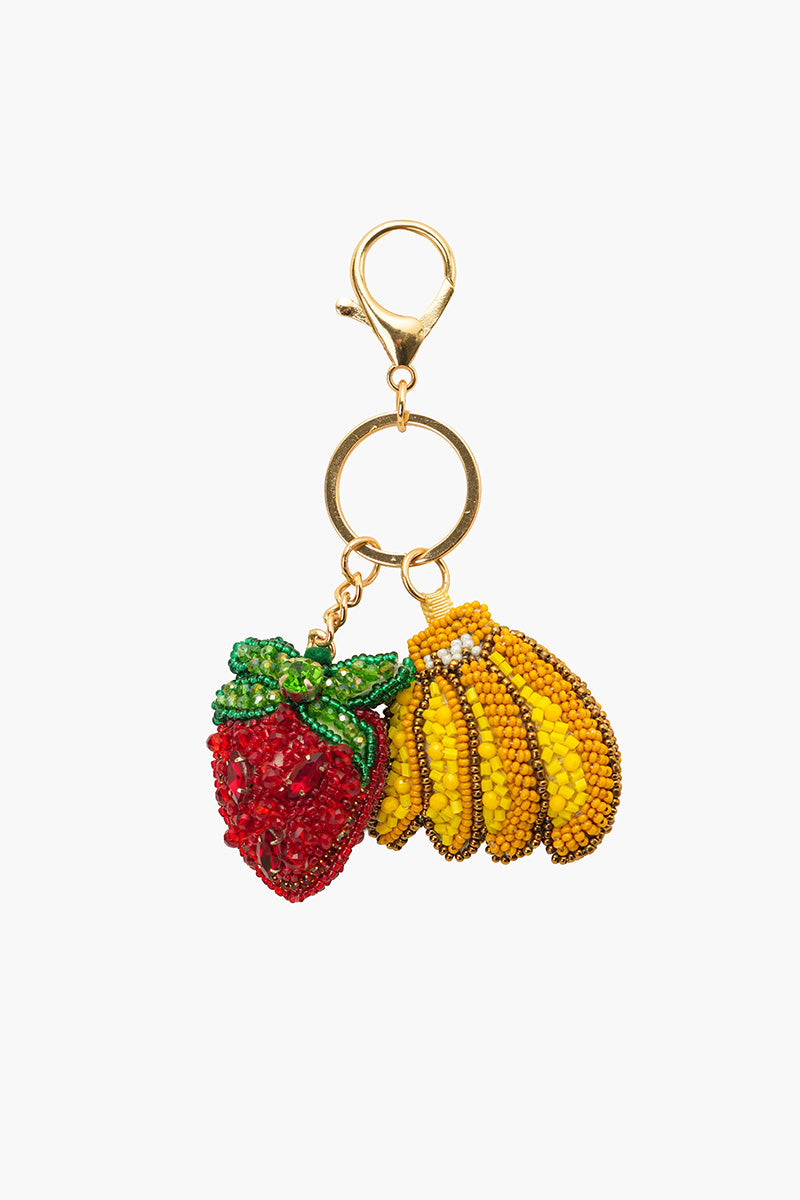 Berry Banana Bliss Fruit Hand-Beaded Bag Charm