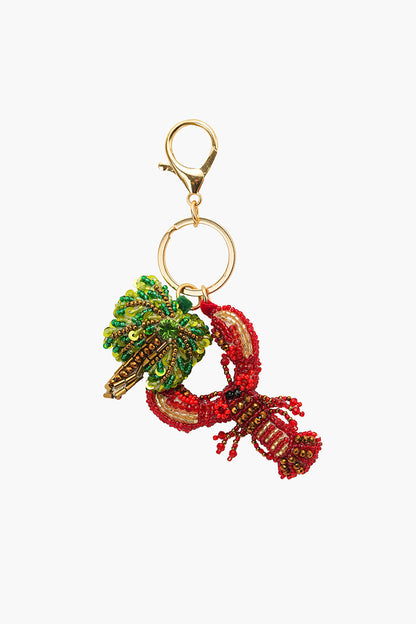 Coastal Lobster Palm Paradise Bag Charm