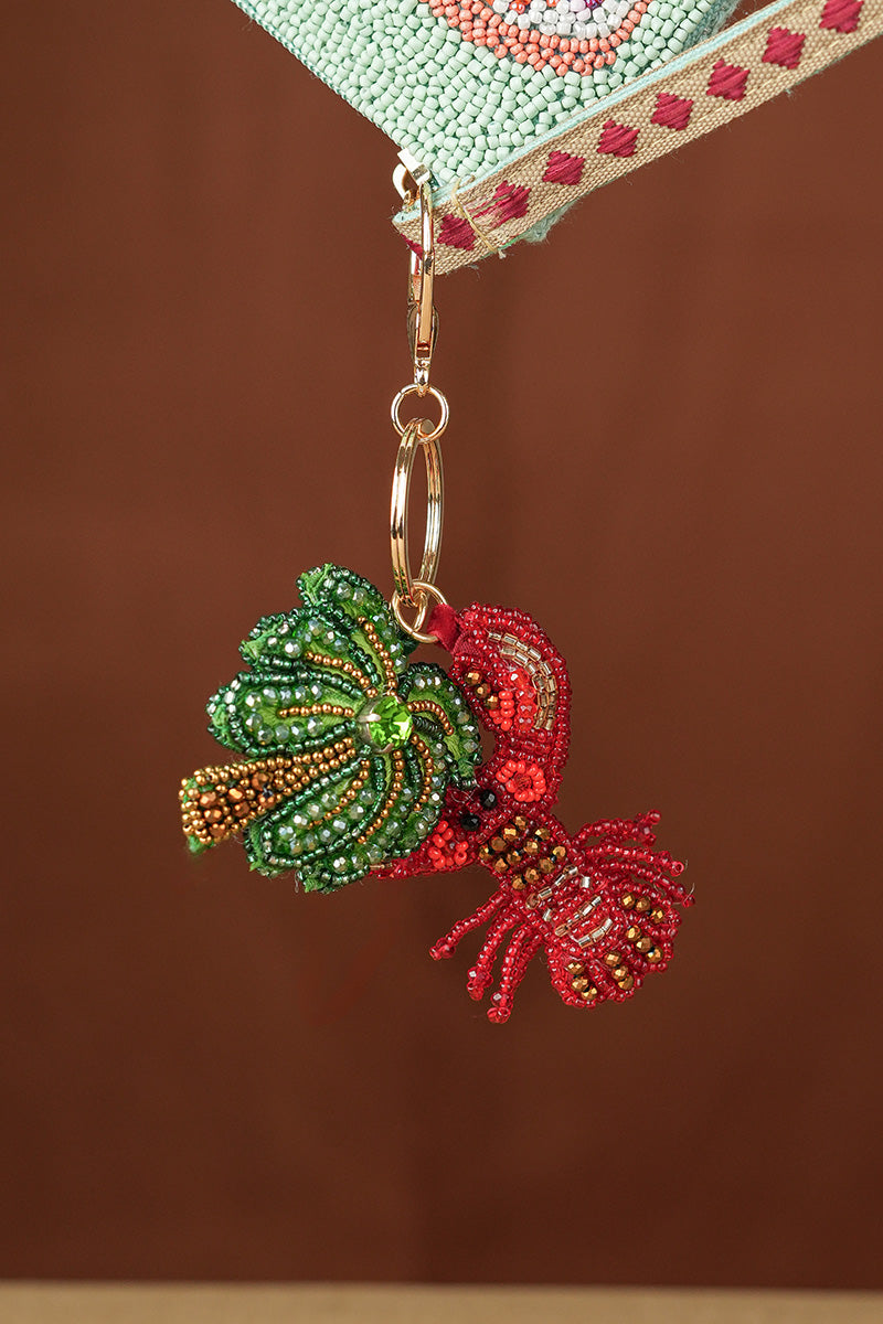 Coastal Lobster Palm Paradise Bag Charm