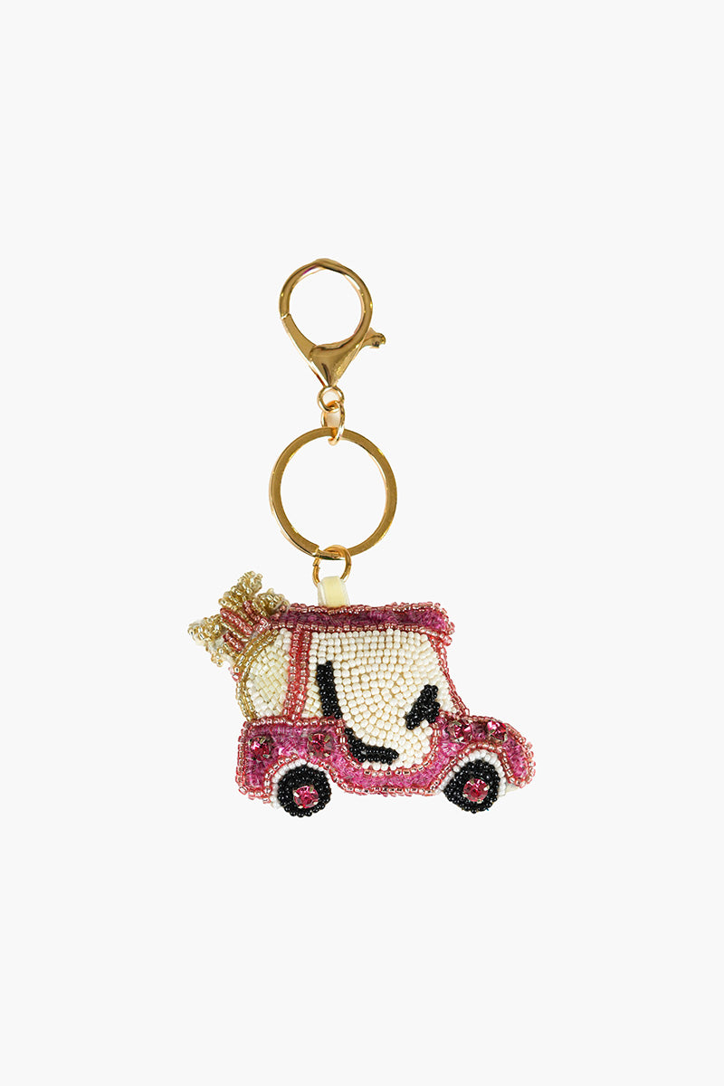 Golf Caddy Ride Hand-Beaded Boho Bag Charm