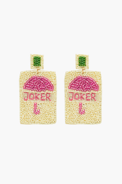 Mahjong Umbrella Beaded Earrings