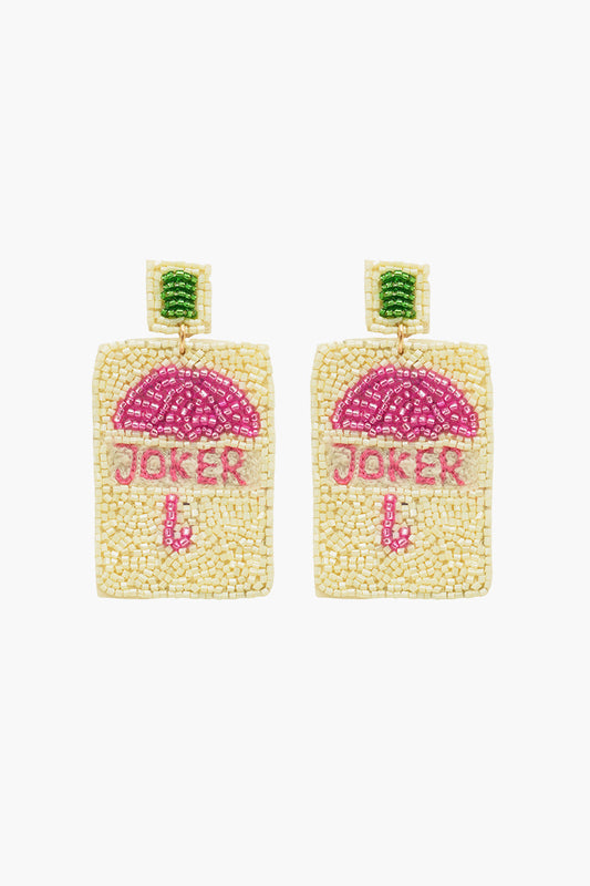Mahjong Umbrella Beaded Earrings