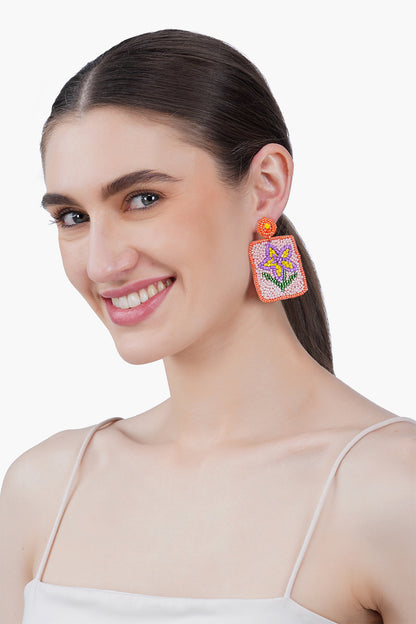 Blossom Fortune Mahjong Earrings