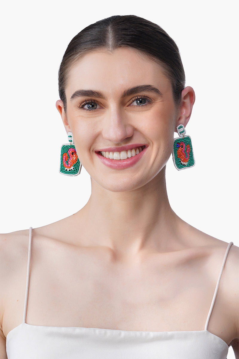 Jade Luck mahojong  earrings