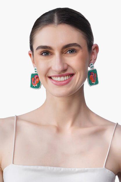 Jade Luck mahojong  earrings