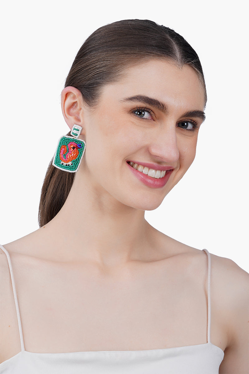 Jade Luck mahojong  earrings