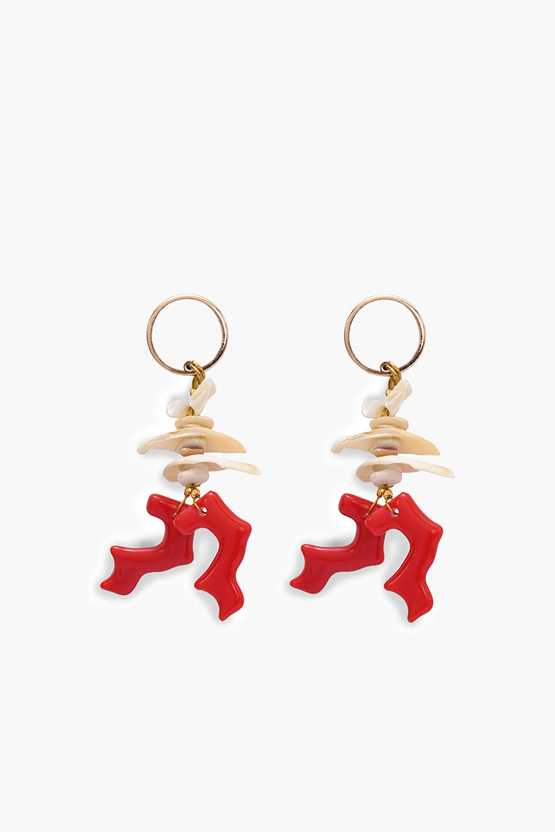Coral Reef Shoreline Satement Drop Earrings