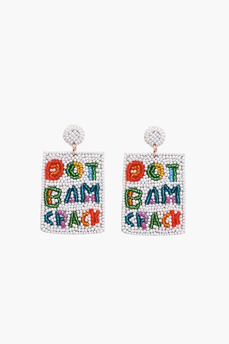 Don'T Bam Crack Mahjong Statement  Earrings