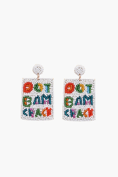 Don'T Bam Crack Mahjong Statement  Earrings
