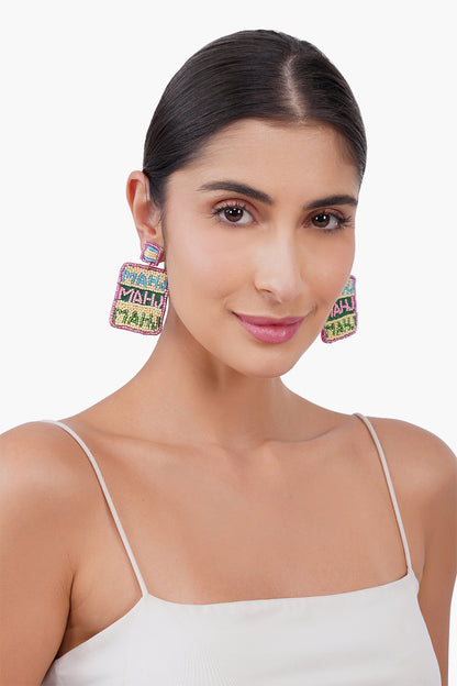 Mahjong Mania Colour Pop Beaded Earrings