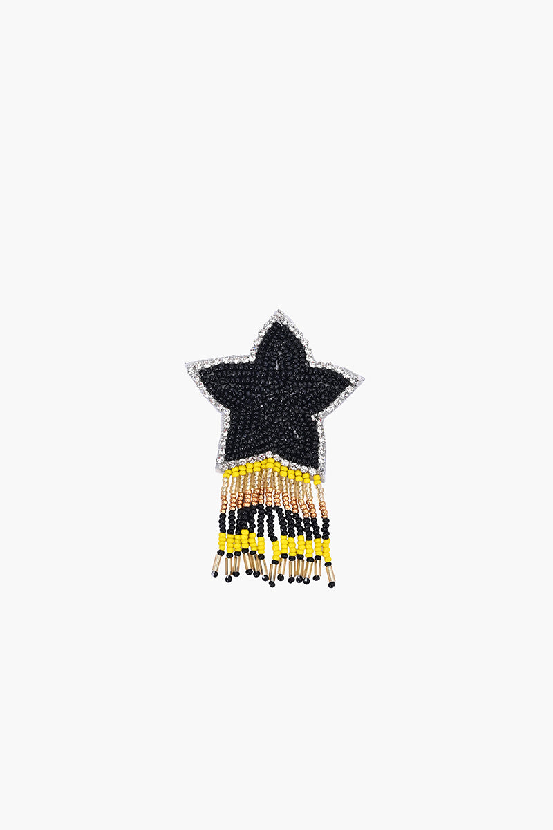 Starry Night Beaded Brooch