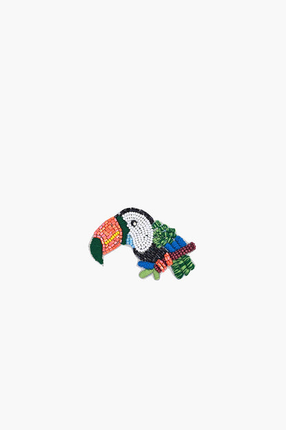 Tropical Beaded Toucan Brooch