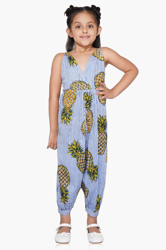 Pineapple Stripe Jumpsuit  4-7 Years