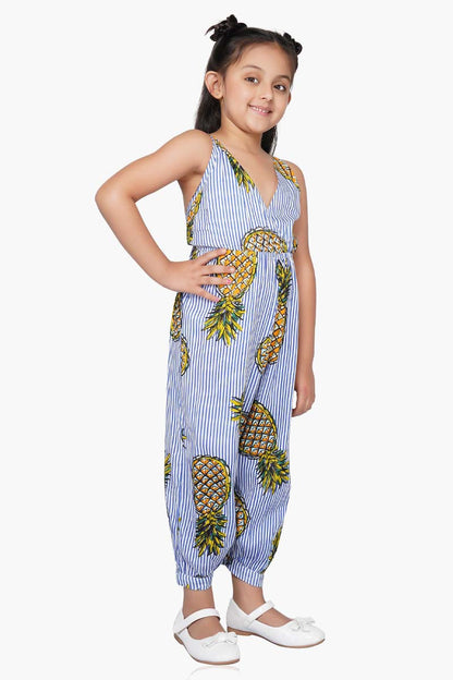 Pineapple Stripe Jumpsuit  4-7 Years