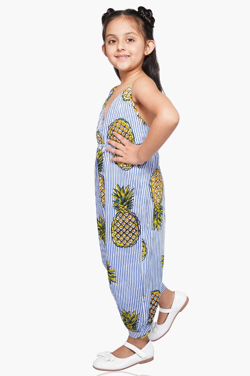 Pineapple Stripe Jumpsuit  4-7 Years