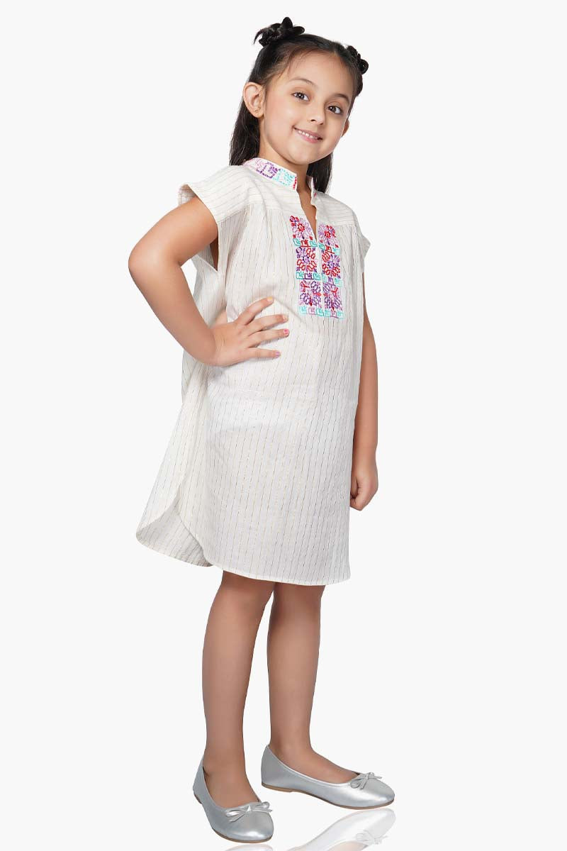 Zephyr Embroidered Tunic Dress  4-7 Years