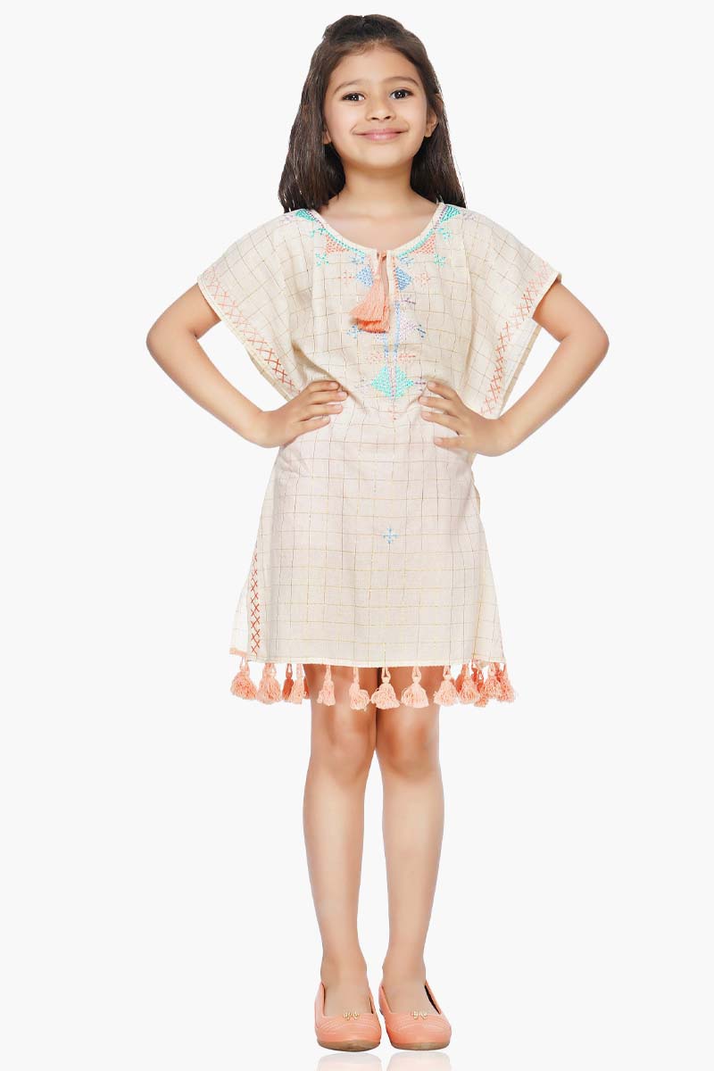 Zephyr Cross-Stitch Embroidered Tunic Dress  4-7 Years