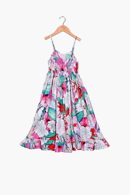 Amethyst Bloom Kids Maxi Dress  4-7 Years