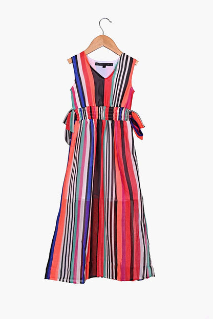 Moroccan Stripe Kids Maxi Dress  4-7 Years