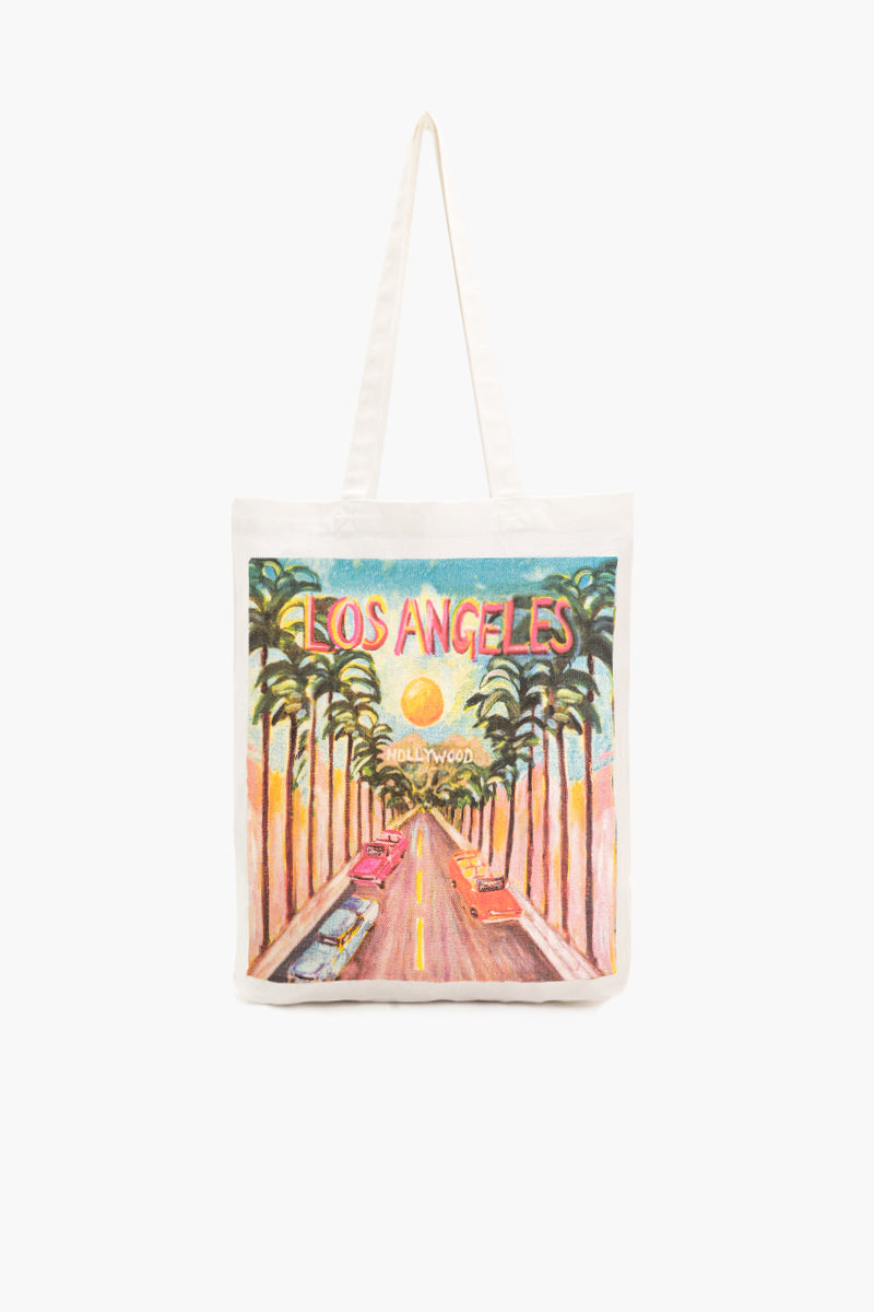 City Escape Canvas Tote Set of 4 – Ibiza, LA, Mykonos & Positano