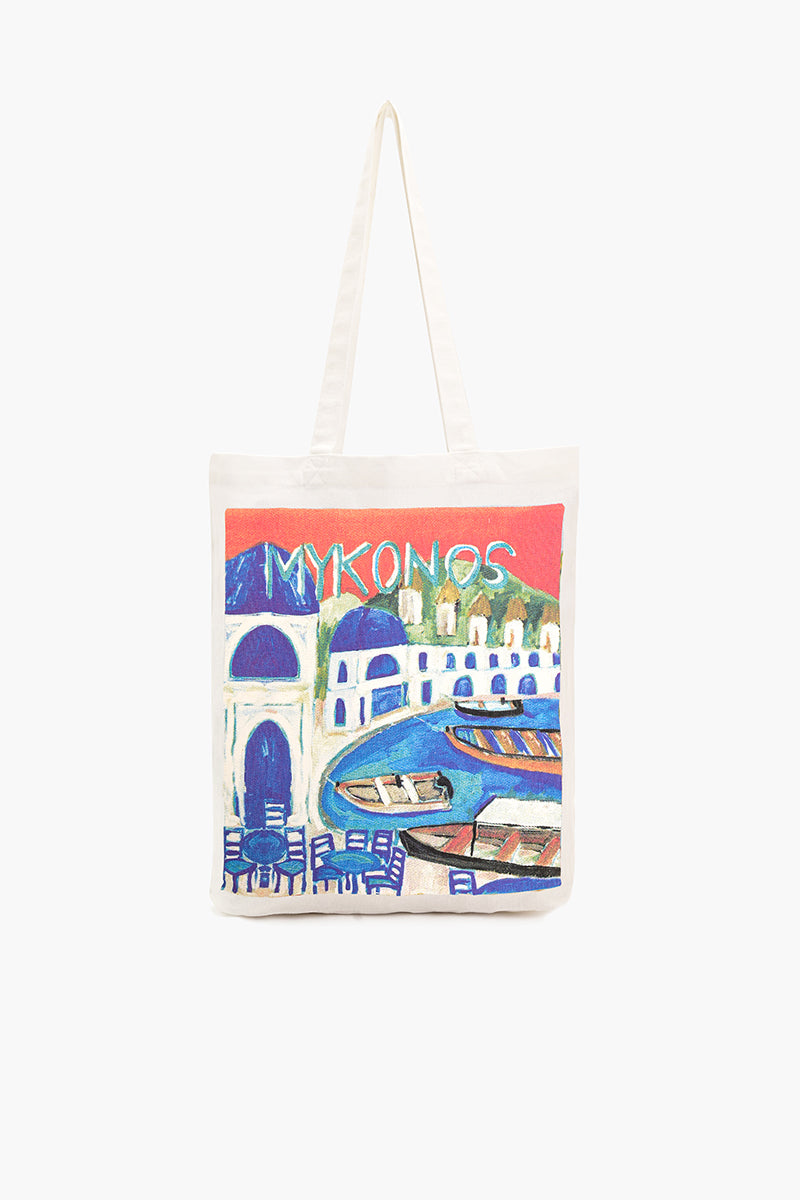 City Escape Canvas Tote Set of 4 – Ibiza, LA, Mykonos & Positano
