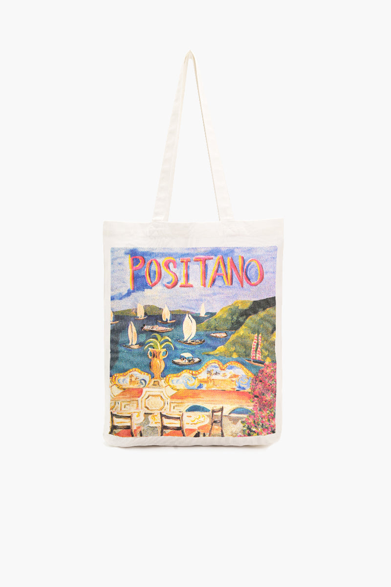 City Escape Canvas Tote Set of 4 – Ibiza, LA, Mykonos & Positano