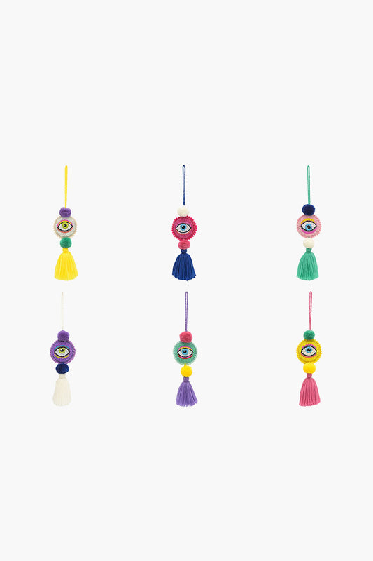 Bright Hued Eyes Embellished Tassel