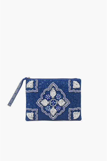 Medium Tote with Bag Strap & Pouch Oriental Blue